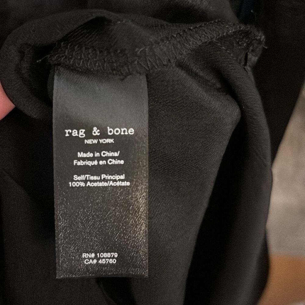 Rag & Bone Elias shirt black size XXS NWT - Picture 6 of 7
